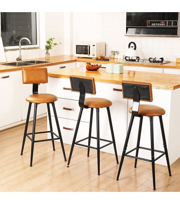 Counter Height Bar Stools with Back Barstools 26 Inch Counter Stools Chairs with Metal Legs Velvet Upholstered for Pub Restaurant Kitchen Island Emerald