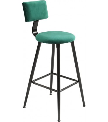 Counter Height Bar Stools with Back Barstools 26 Inch Counter Stools Chairs with Metal Legs Velvet Upholstered for Pub Restaurant Kitchen Island Emerald