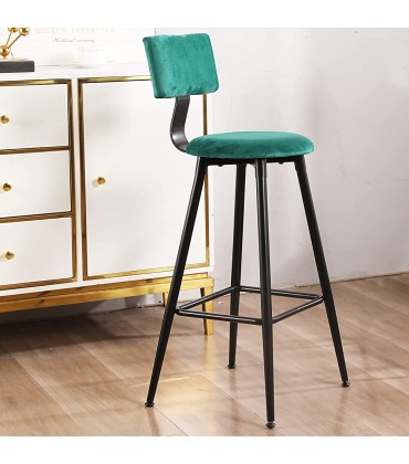 Counter Height Bar Stools with Back Barstools 26 Inch Counter Stools Chairs with Metal Legs Velvet Upholstered for Pub Restaurant Kitchen Island Emerald